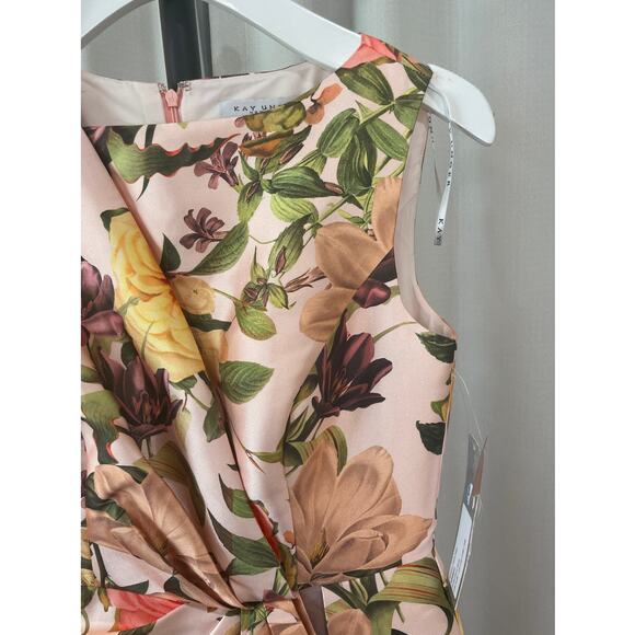 Kay Unger Frida Walk Thru Jumpsuit Dress Bridal Blush Multi Size 0 NWT Dressy - Picture 6 of 16